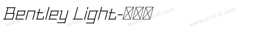 Bentley Light字体转换